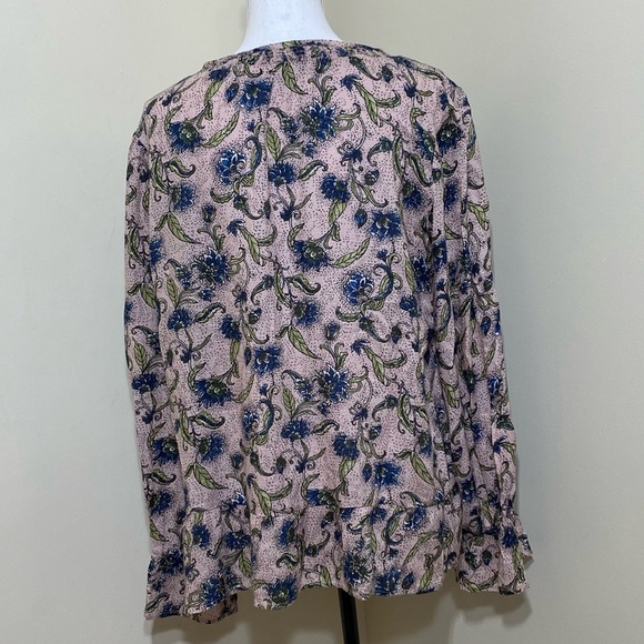 JESSICA SIMPSON ||Womans long sleeves PEASANT TOP size Large - Picture 4 of 9